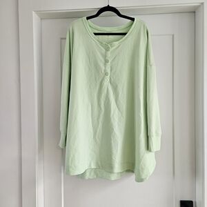 Active Zone Women's Light Green Crew Neck Sweater Size 5X